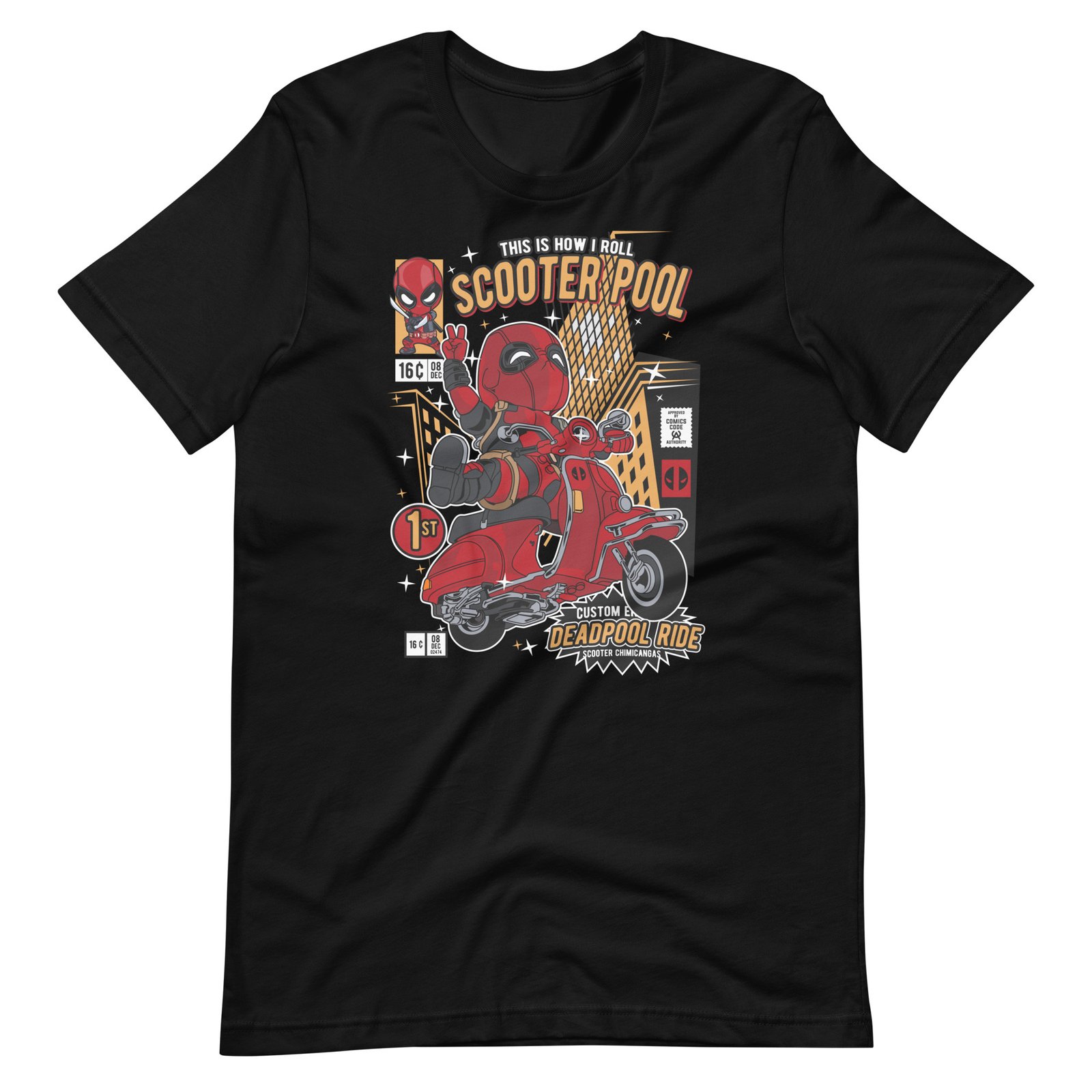 Deadpool Scooter Unisex t-shirt