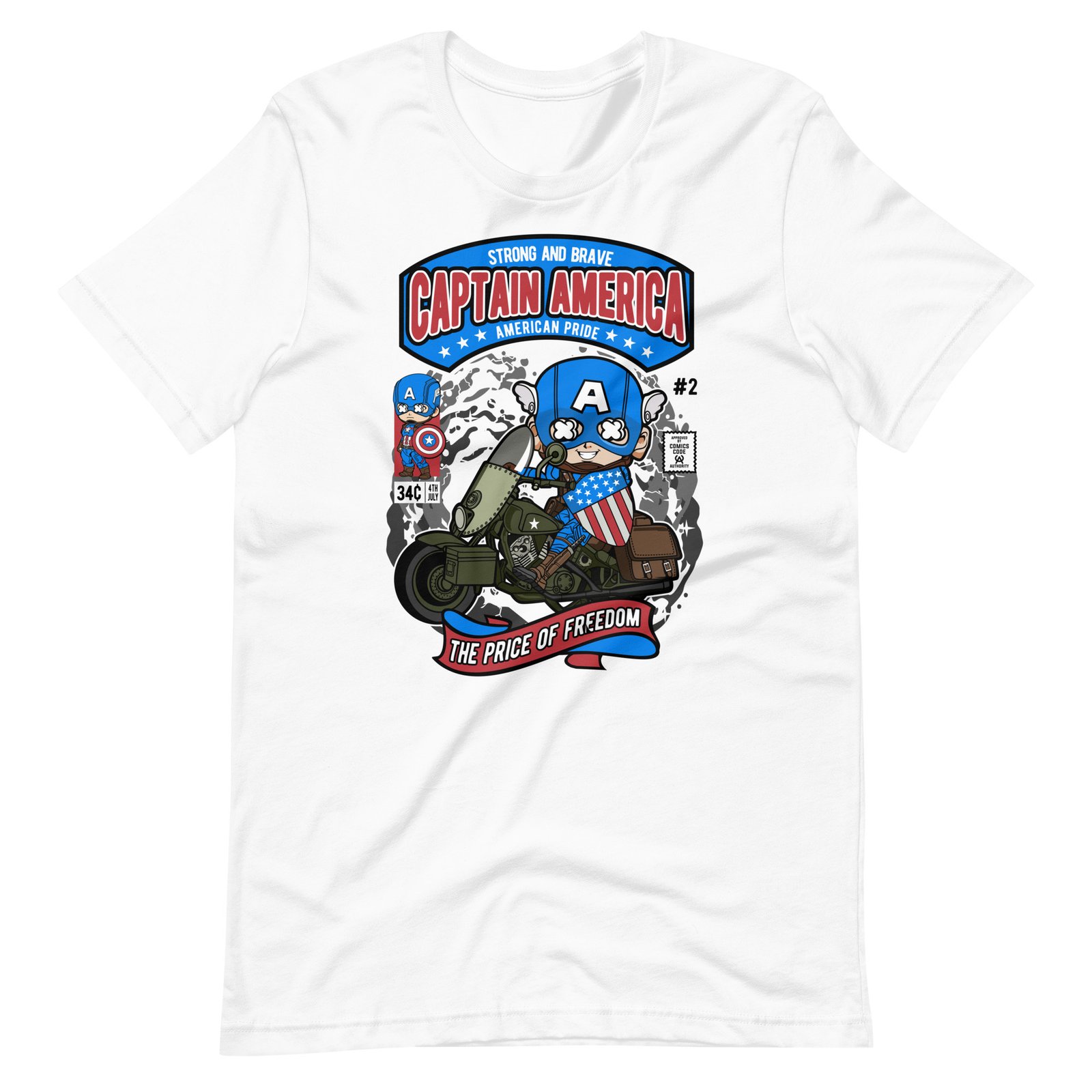Captain America Motorcycle Unisex t-shirt - Image 3